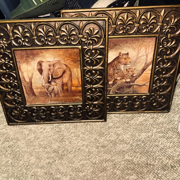 Pier One imports African animal wall art with bronzed finish framing - Picture 5 of 5